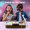 DJ Mixer Toys for Kids, Electronic Musical DJ Toys with Lights and Songs, Sound Effects with Microphone, Birthday Gifts for Boys Girls, White