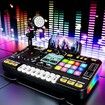 DJ Mixer Toys for Kids, Electronic Musical DJ Toys with Lights and Songs, Sound Effects with Microphone, Birthday Gifts for Boys Girls, Black