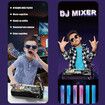 DJ Mixer Toys for Kids, Electronic Musical DJ Toys with Lights and Songs, Sound Effects with Microphone, Birthday Gifts for Boys Girls, Black