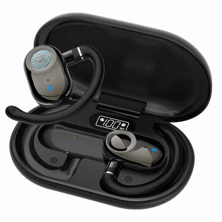 AI Translation Earbuds Real Time 144 Languages,3-in-1 Open Ear Wireless Bluetooth Translator Earbuds,Black
