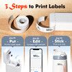 Label Printer Home Handheld Portable Bluetooth Mini Small Pocket Free 1 Roll White Label iOS Android Windows Thermal BT USB