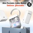 Label Printer Home Handheld Portable Bluetooth Mini Small Pocket Free 1 Roll White Label iOS Android Windows Thermal BT USB