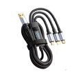 3in1 120W USB C USB Lighting Fast Charging Cable with LED Display 1.2M Charging Cable 6A Reinforced Braided Cable