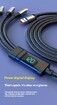 3in1 120W USB C USB Lighting Fast Charging Cable with LED Display 1.2M Charging Cable 6A Reinforced Braided Cable