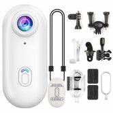 4K WIFI Thumb Action Camera 128g Card  Wearable Sports Mount Anywhere Helmet Cam for Cycling Motorcycle  Travel Pet  Christmas Gift COL Black