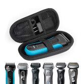 Shaver Case for Braun S3/S5/S7/S7/S8/S9 Razors, 300s 3040s 5018s 5050cs 6075cc 7020s 9370cc Case Hard Travel bag with Extra Space for Charger and Shaver