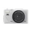 75MP 5K 18X Zoom Digital Camera for Photography and Vlogging Flip Screen 64GB TF Card YouTube Christmas Gift COL White