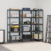 5-Layer Storage Shelves 3 pcs Anthracite Steel&Engineered Wood