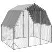 Chicken Run with Roof 2.5x2x2.25 m Galvanised Steel