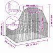Chicken Run with Roof 2.5x2x2.25 m Galvanised Steel