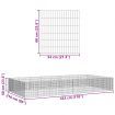 Free Range Animal Enclosure 24-Panel 54x60 cm Galvanised Iron