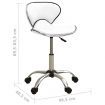 Salon Spa Stool White Faux Leather