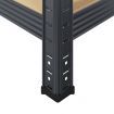 5-Layer Storage Shelves 4 pcs Anthracite Steel&Engineered Wood