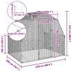 Chicken Run 2.5x2x2.25 m Galvanised Steel