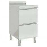 Commercial Kitchen Cabinet with 2 Drawers Stainless Steel