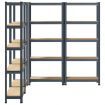 5-Layer Storage Shelves 4 pcs Anthracite Steel&Engineered Wood