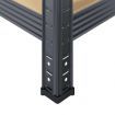5-Layer Storage Shelves 4 pcs Anthracite Steel&Engineered Wood