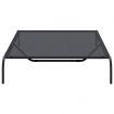 Elevated Dog Bed Black 150x90x20 cm Textilene and Steel