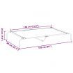 Elevated Dog Bed Black 150x90x20 cm Textilene and Steel
