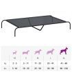 Elevated Dog Bed Black 150x90x20 cm Textilene and Steel