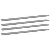 Bookshelf Boards 4 pcs Concrete Grey 100x10x1.5 cm Engineered Wood
