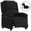 Electric Recliner Chair Black Velvet