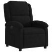 Electric Recliner Chair Black Velvet