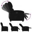 Electric Recliner Chair Black Velvet