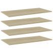 Bookshelf Boards 4 pcs Sonoma Oak 80x20x1.5 cm Engineered Wood