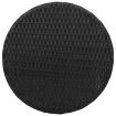 3 Piece Bistro Set with Cushions Black Poly Rattan