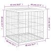 Garden Bench Gabion Design 43x44x42 cm Solid Wood Pine
