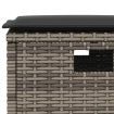 5 Piece Garden Dining Set with Cushions Grey Poly Rattan