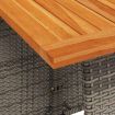 5 Piece Garden Dining Set with Cushions Grey Poly Rattan