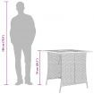 5 Piece Garden Dining Set with Cushions Grey Poly Rattan