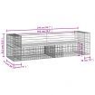 Garden Bench Gabion Design 244x71x65.5 cm Impregnated Wood Pine
