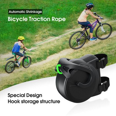 Tow Rope Bicycle Children, 2.5 M Retractable Parents Child Bicycle Tow Rope Accessories, Tow System for Children, Bicycle Rope