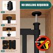 Safety Gate Retractable Pet Dog Cat Extra Tall Fence Enclosure Guard Security Barrier Fencing for Stairs Doorway Kitchen 190 to 250cm Black
