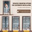 Retractable Safety Gate Pet Dog Cat Extra Tall with 3-Position Width Adjustment Fence Enclosure Guard Security Barrier Fencing for Stairs Doorway Kitchen