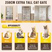 Retractable Safety Gate Pet Dog Cat Extra Tall with 3-Position Width Adjustment Fence Enclosure Guard Security Barrier Fencing for Stairs Doorway Kitchen