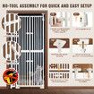 Retractable Safety Gate Pet Dog Cat Extra Tall with 3-Position Width Adjustment Fence Enclosure Guard Security Barrier Fencing for Stairs Doorway Kitchen