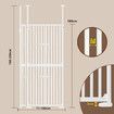 Retractable Safety Gate Pet Dog Cat Extra Tall with 3-Position Width Adjustment Fence Enclosure Guard Security Barrier Fencing for Stairs Doorway Kitchen