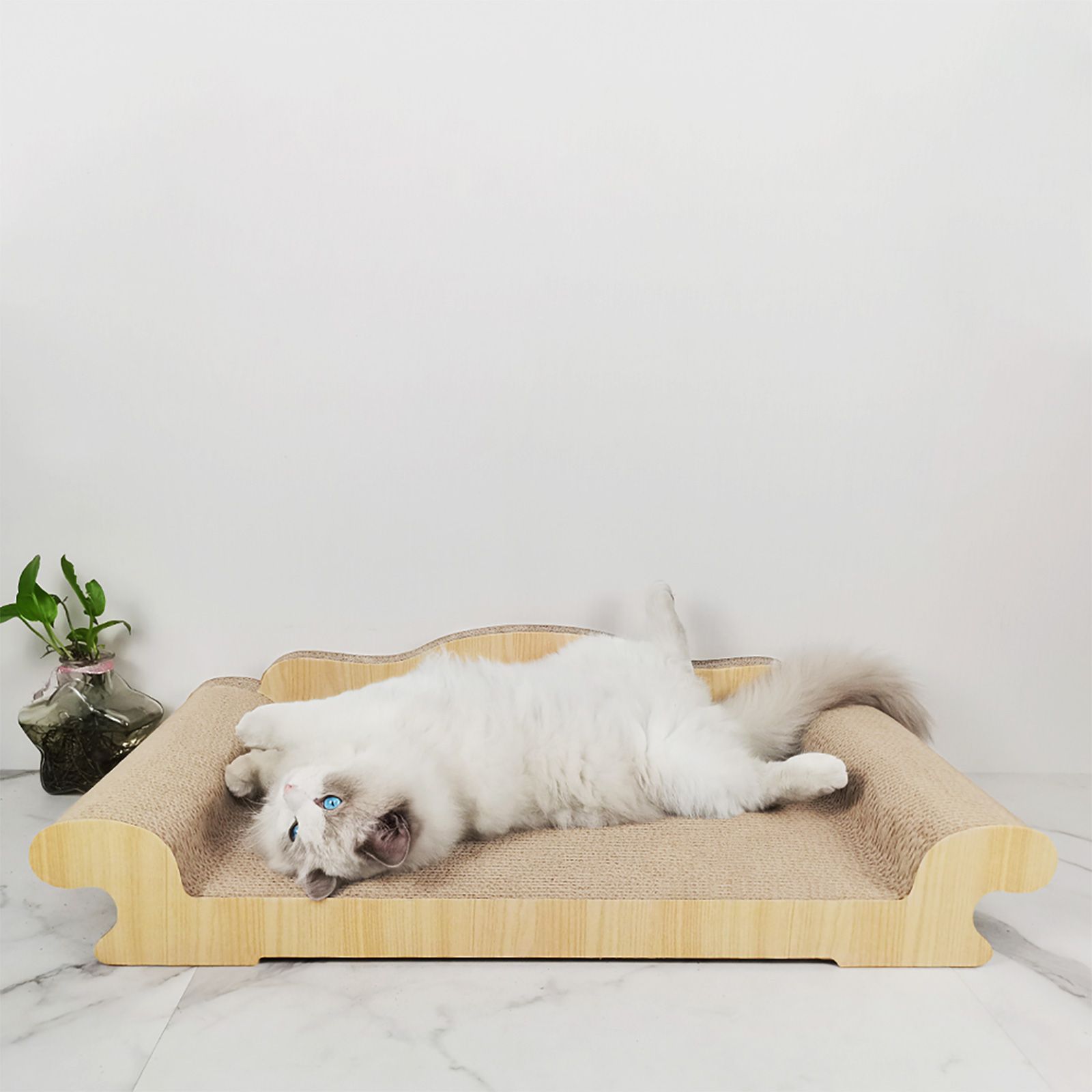 Cat Scratching Post Toy Bed Scratcher Corrugated Cardboard Pet Furniture Couch Sofa Shape  Pad Indoor Kitten Nest Play Lounge