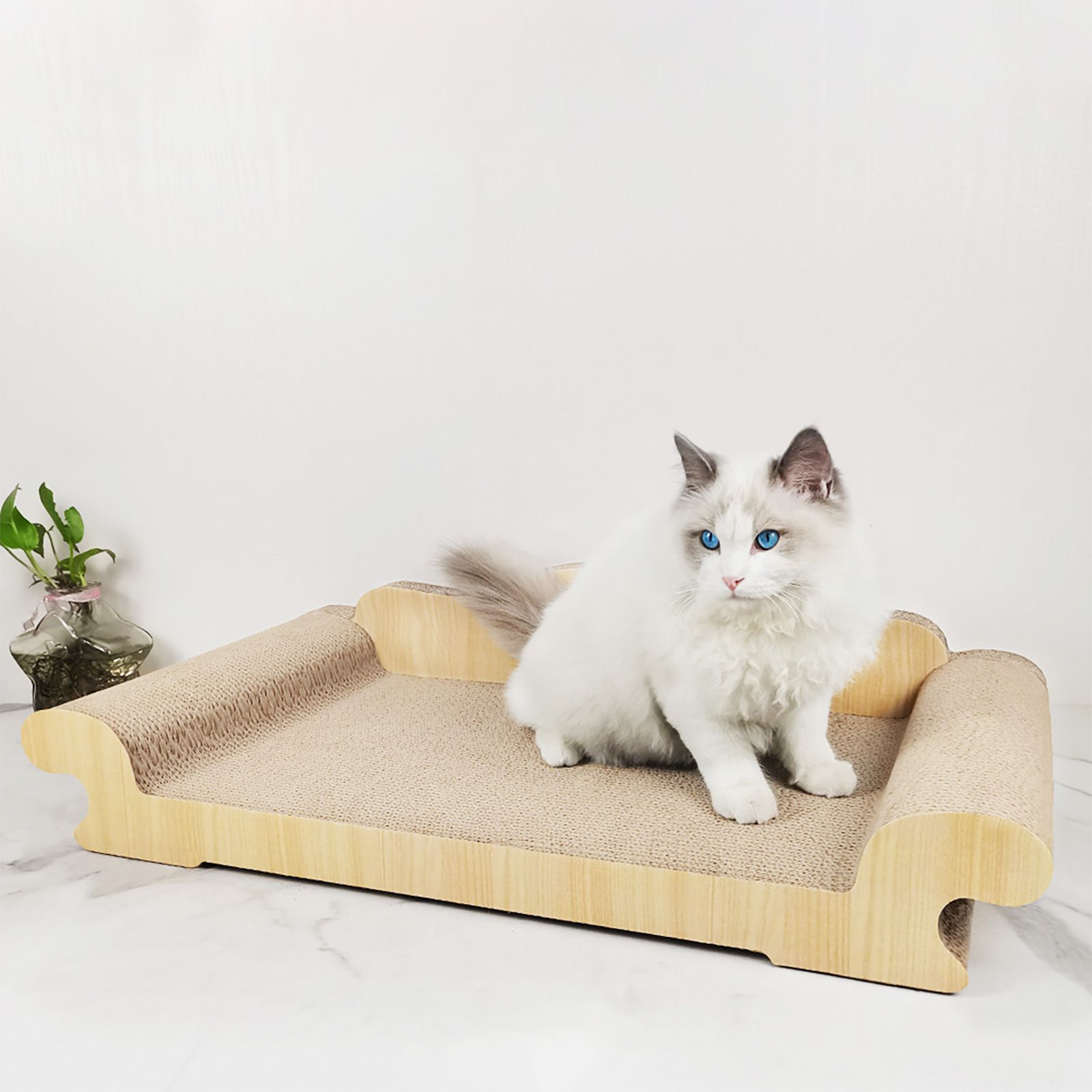 Cat Scratching Post Toy Bed Scratcher Corrugated Cardboard Pet Furniture Couch Sofa Shape  Pad Indoor Kitten Nest Play Lounge