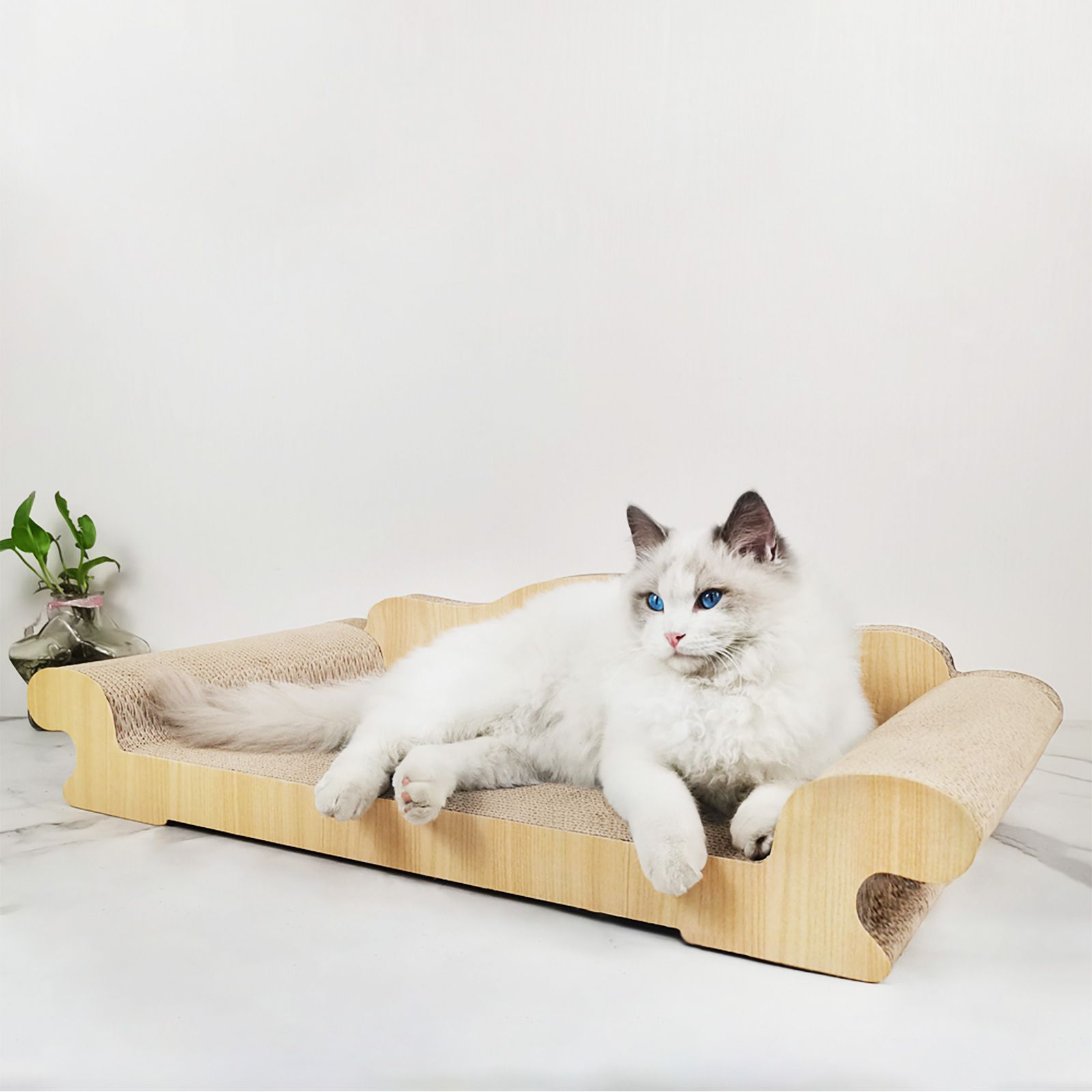 Cat Scratching Post Toy Bed Scratcher Corrugated Cardboard Pet Furniture Couch Sofa Shape  Pad Indoor Kitten Nest Play Lounge