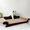 Cat Scratching Post Pet Bed Scratcher Toy Corrugated Cardboard Furniture Couch Sofa Shape Pad Indoor Kitten Nest Play Lounge  80 x 39 x 20cm