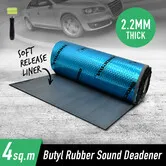 Butyl Sound Deadener Insulation Car Deadening Mat Automotive Shock Proofing Audio Noise Shield Truck Vibration Dampening Rubber 2.2mm 4 SQM 50x800cm