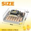 Auto Egg Incubator 48-60 Eggs Hatcher Breeder Automatic Turning Stop Humidity Control Hatching Chicken Duck Bird Quail Poultry Water Refill Candler