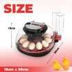 Digital Egg Incubator 12-24 Eggs Hatcher Breeder Automatic Hatching Machine Chicken Duck Bird Pigeon Quail Poultry Auto Turner Water Adding Candler