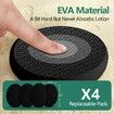 Back Lotion Applicator with 4 Replaceable Pads,Lotion Applicator,Sunscreen Applicator for Cream with 17In Curved Handle Easy to Target Back and Feet,Black