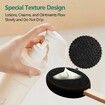 Back Lotion Applicator with 4 Replaceable Pads,Lotion Applicator,Sunscreen Applicator for Cream with 17In Curved Handle Easy to Target Back and Feet,Black